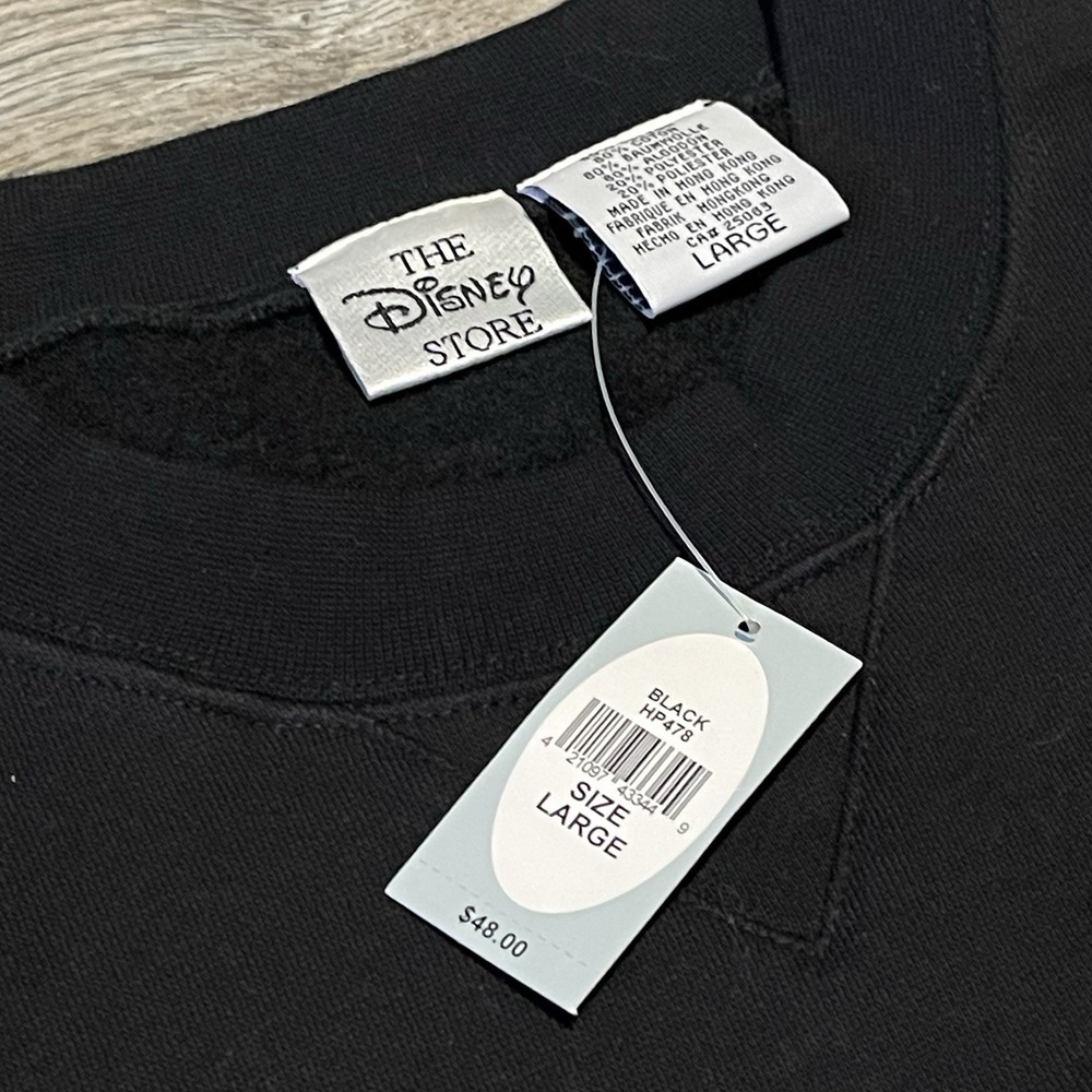 NWT Vintage 90s 101 Dalmatians Black Crewneck Sweatshirt Large Disney Store - Picture 5 of 9